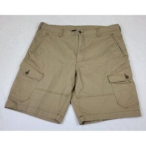 Woolrich Cargo Shorts 38/10 Thin Wale Corduroy Khaki 6 Pockets EC‎
